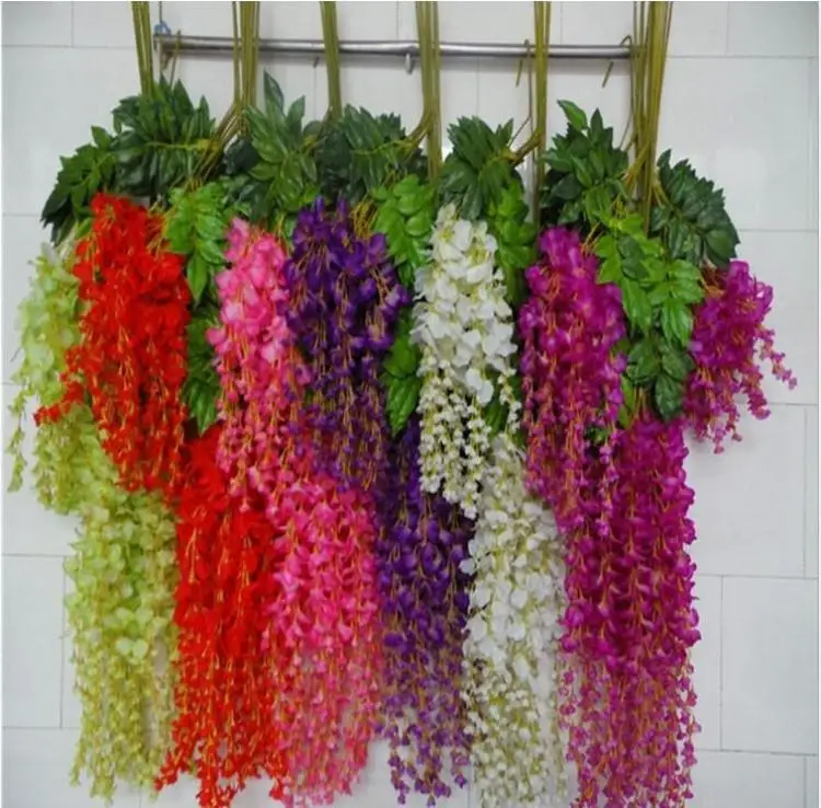 preço Frete Grátis Simulação Artificial Flores De Seda Bela Videira Wisteria Aniversário Enfeites De Natal Para Festa Casamento
