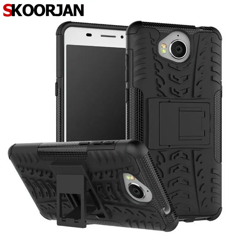 Для Coque Huawei Y5 2017 чехол TPU + PC гибридный Панцири Чехол С Подставкой Мягкий защитник