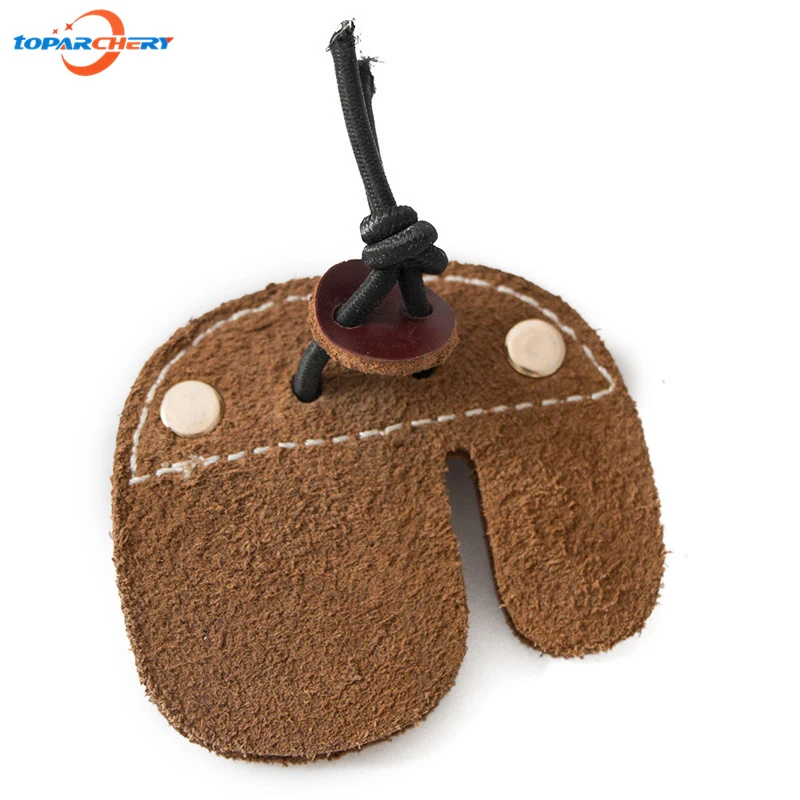 Стрельба из лука стрела охотничья стрельба обучение палец протектор с кожаным