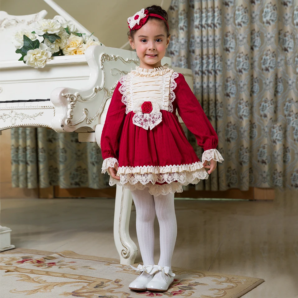 Pettigirl/новый комплект осенней одежды красного цвета для девочек рождественское