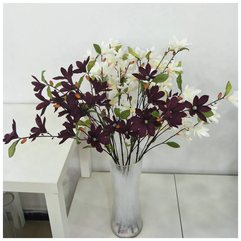 New Magnolia No. 1 Simulated Home Decoration Flower Arrangement Wedding Ceremony Road Silk Introduction | Дом и сад