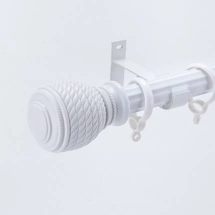 single rod white Карниз, Римский полюс, однополюсный, двухбарный занавес, трек, беззвучный кронштейн, полюсный кронштейн, верхняя установленная боковая арматура - Цвет: single rod white