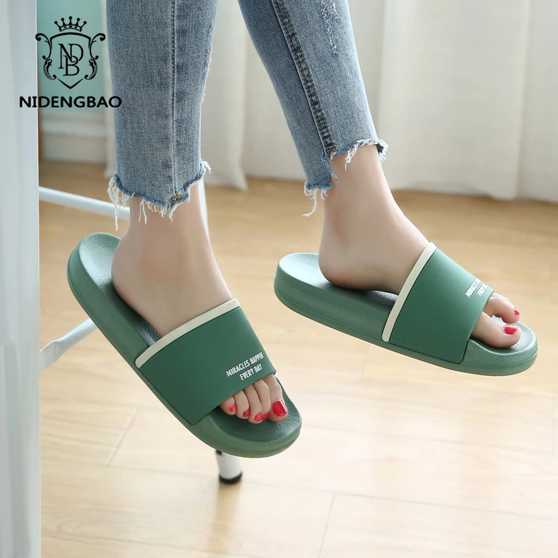 Новинка Женские и мужские шлепанцы на плоской подошве Летние повседневные