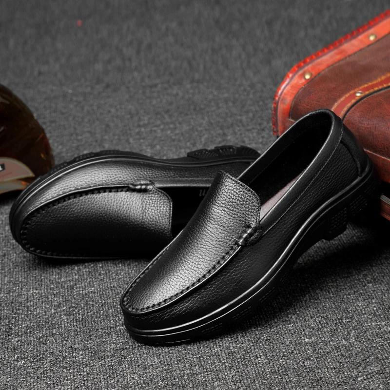 Men Shoes Genuine Leather outdoor Moccasin Loafers Designer Slip on Flat Classical Chaussure Hombre zapatillas size 47 L5 | Обувь