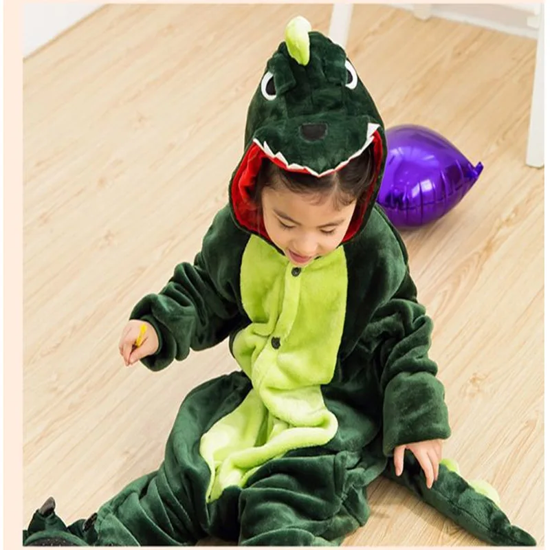 Новинка Пижама с динозавром для мальчиков и девочек От 3 до 12 лет детская одежда