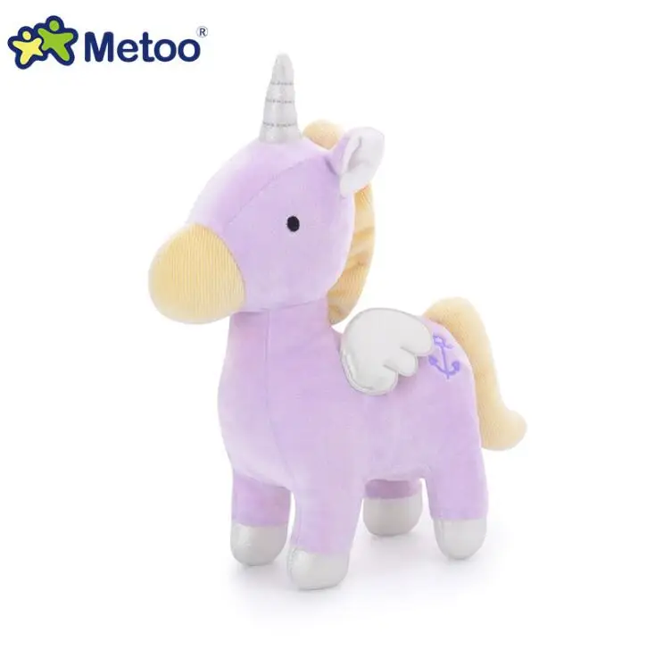 23 cmMetoo кукла лошадь Kawaii игрушки в виде животных с плюшевой набивкой мультфильм горячие детские игрушки для девочек детский подарок на день рождения Рождество - Цвет: purple