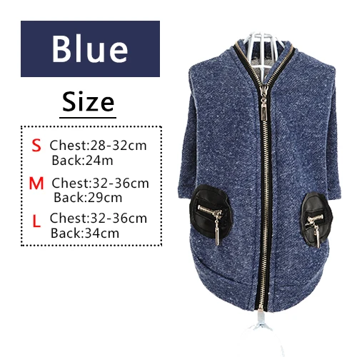 Blue HOOPET модная одежда для собак, щенков, кошек, джинсовый жилет, голубой джинсовый Летний жилет для чихуахуа, плюшевого бульдога, все размеры - Цвет: Blue