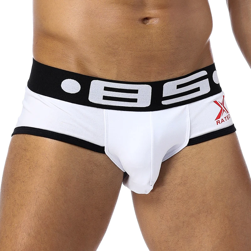 BS Brand Men Underwear Jockstraps Sexy Low Rise Thongs G-Strings Cotton Gay Breathable Male Penis Pouch Brief Bikini |