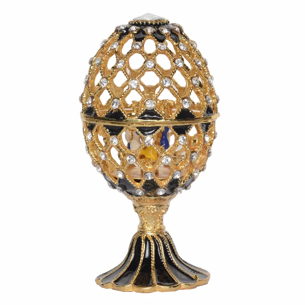 Металлический сплав faberge яйцо золото ювелирные изделия брелок коробка