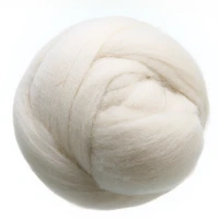 100g cream white needle felting wool soft felting wool tops roving spinning weaving wool fiber for diy crafts needlework