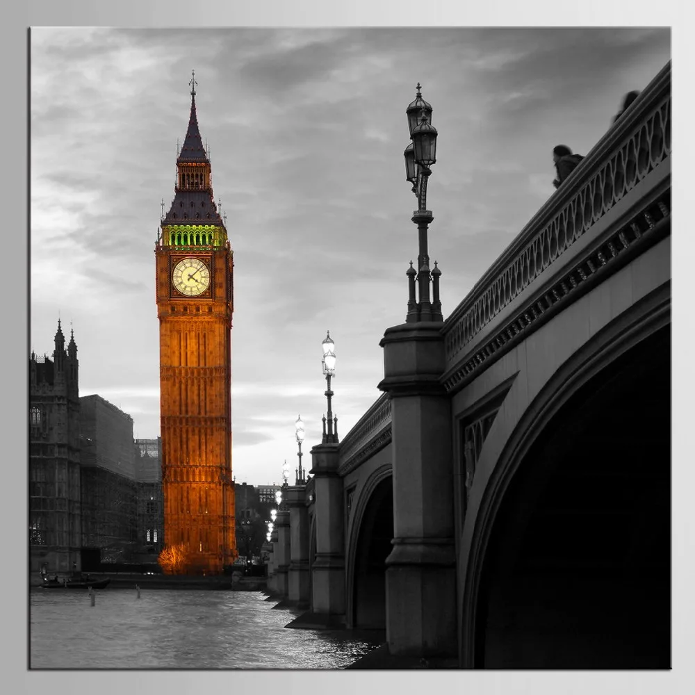 1 панельная картина города современная Big Ben Картина на холсте художественная