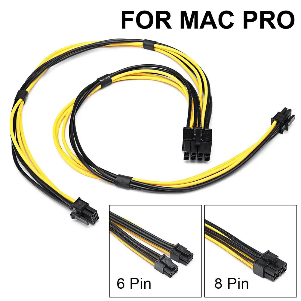 Для видеокарты Mac Pro графическая карта 18AWG двойной мини 6 Pin к 8 Male PCI E шнур
