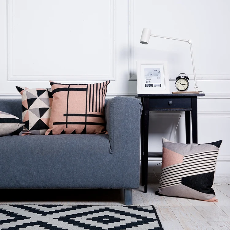 Прямая поставка красочная наволочка для подушки с геометрическим рисунком