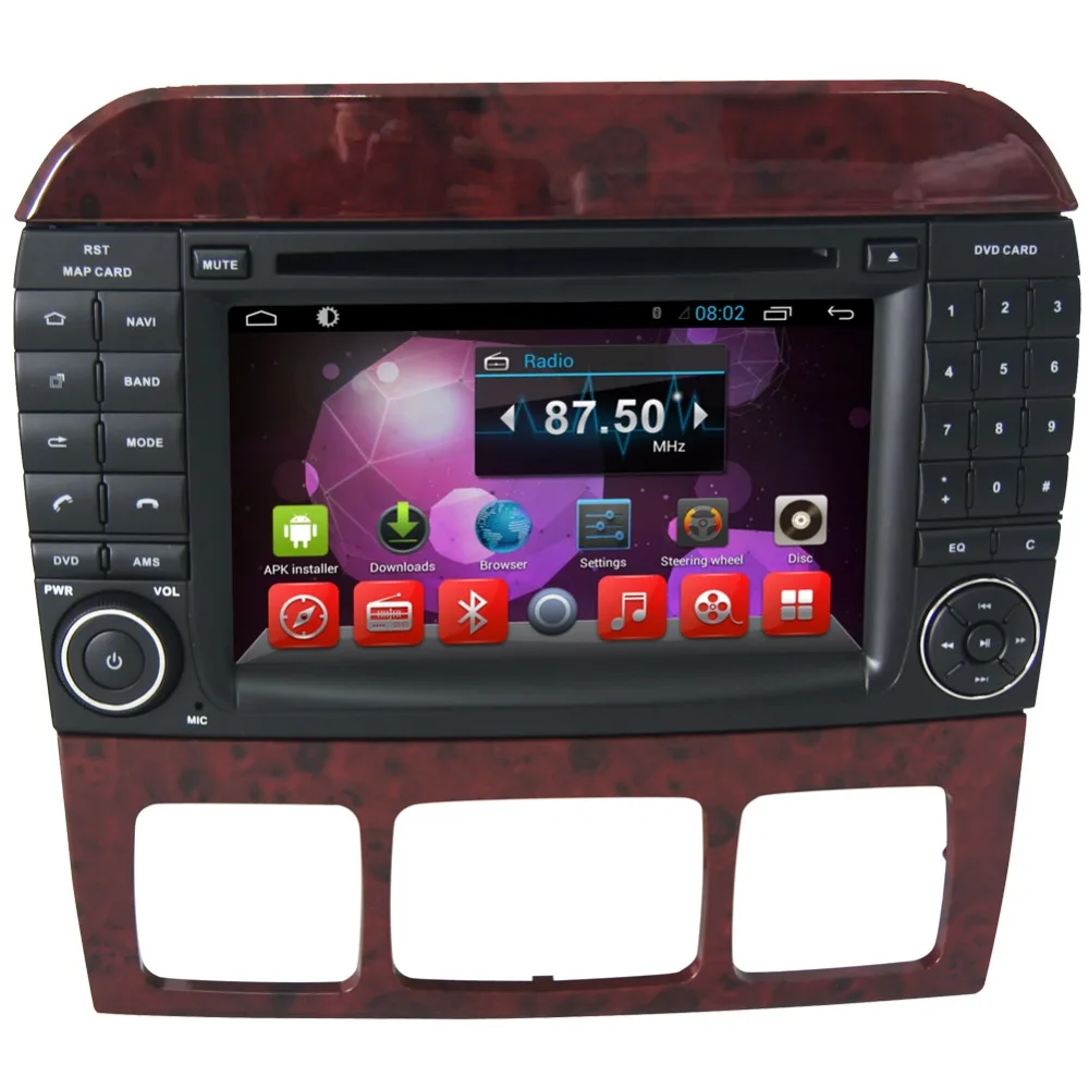 7 &quotHD 1024*600 Android 6 0 Автомобильный DVD GPS Радио Видео плеер для Mercedes Benz S CL Class W220 W215 S280