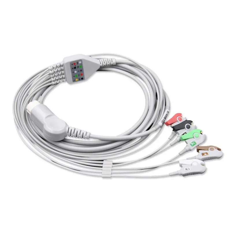 Совместим с Philips/HP 12Pin MP20/30/VM6 монитор пациента ECG кабель один кусок 5 проводов leadwires