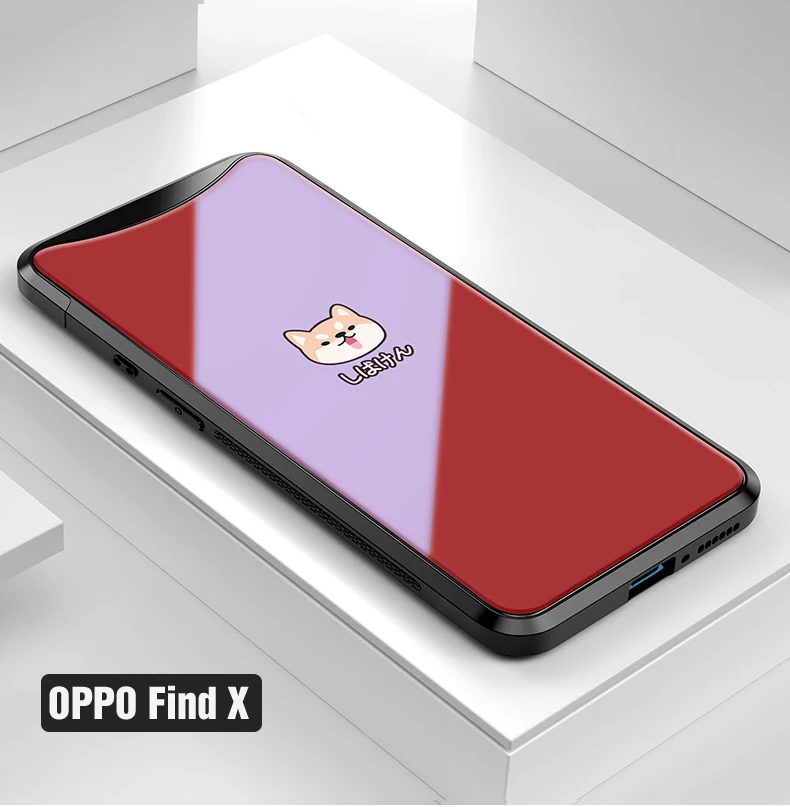Чехол VPOWER OPPO Find X из закаленного стекла для OPPO Find X Чехол 6,42 ''чехол s роскошный цветной бампер FindX Fundas