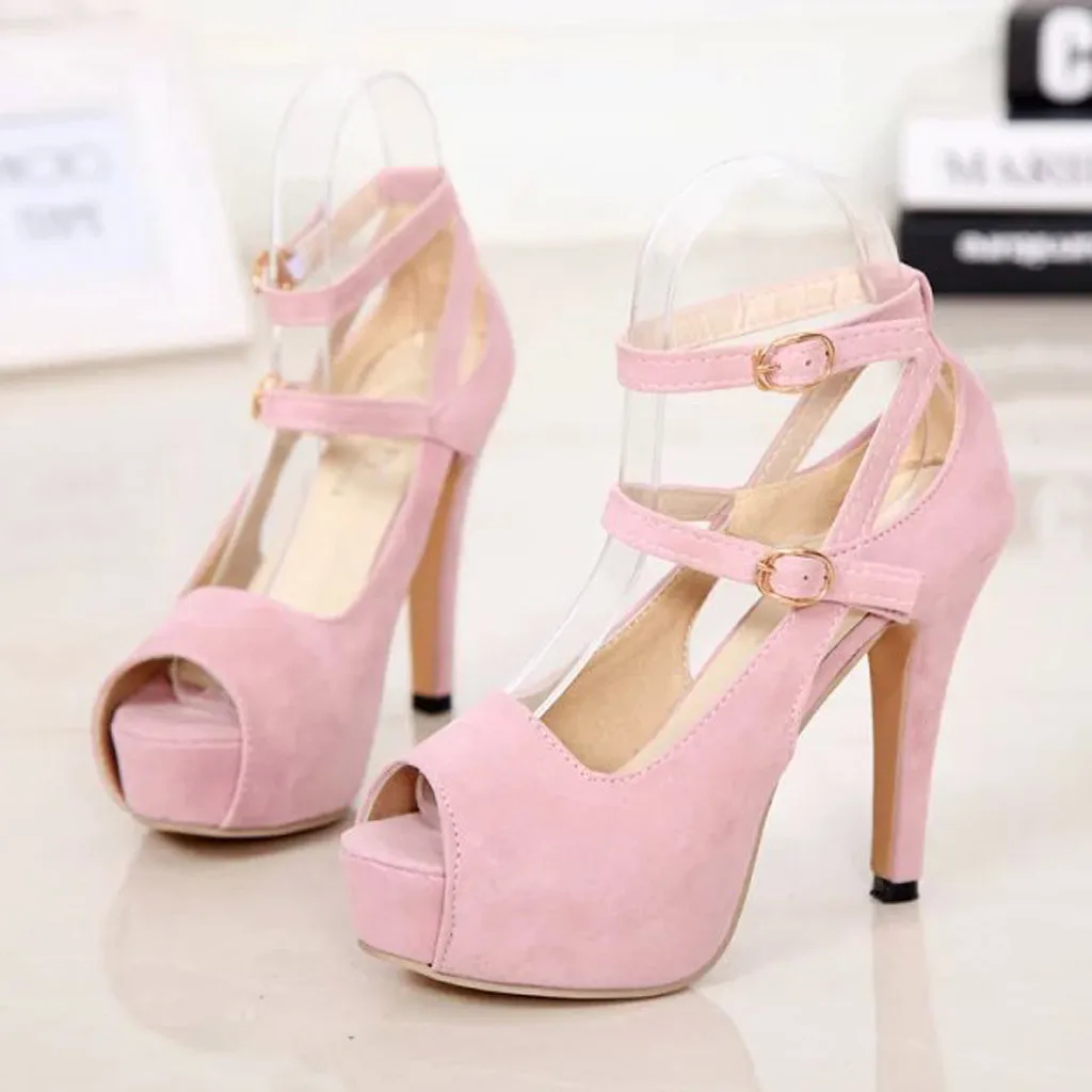 Сандалии SAGACE женские на высоком каблуке модные пикантные однотонные Босоножки с