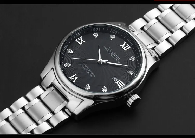 40 мм Sangdo роскошные часы с автоматическим самозаводом сапфировое стекло высокое