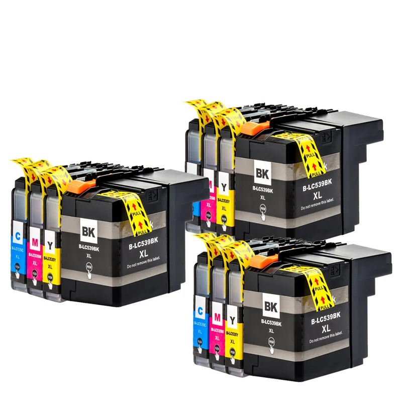 Картридж с чернилами 12PK LC539 LC535 LC539XL LC535XL совместим принтером Brother DCP J100 J105 InkBenefit|ink