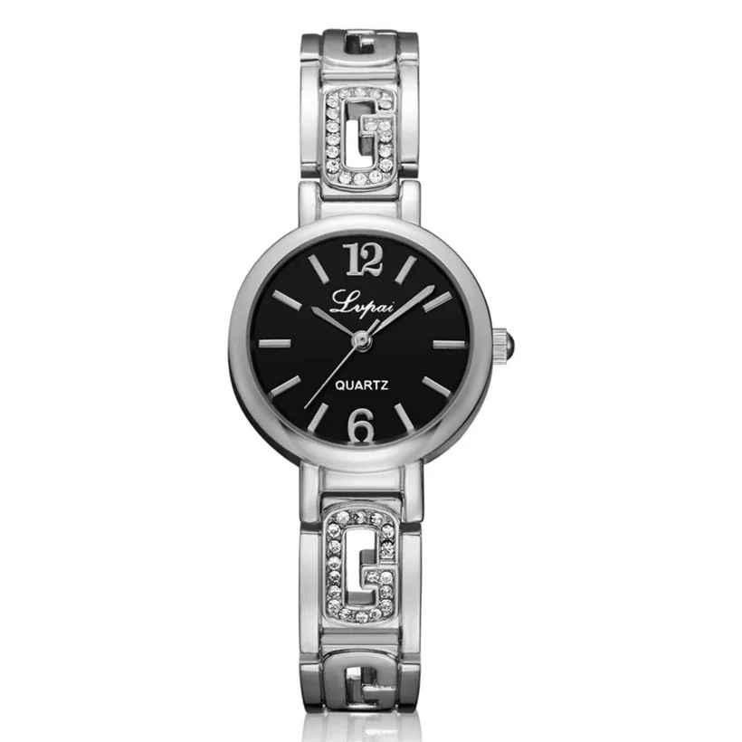 Женские часы роскошные модные 2017 нержавеющая сталь кристалл циферблат кварцевый