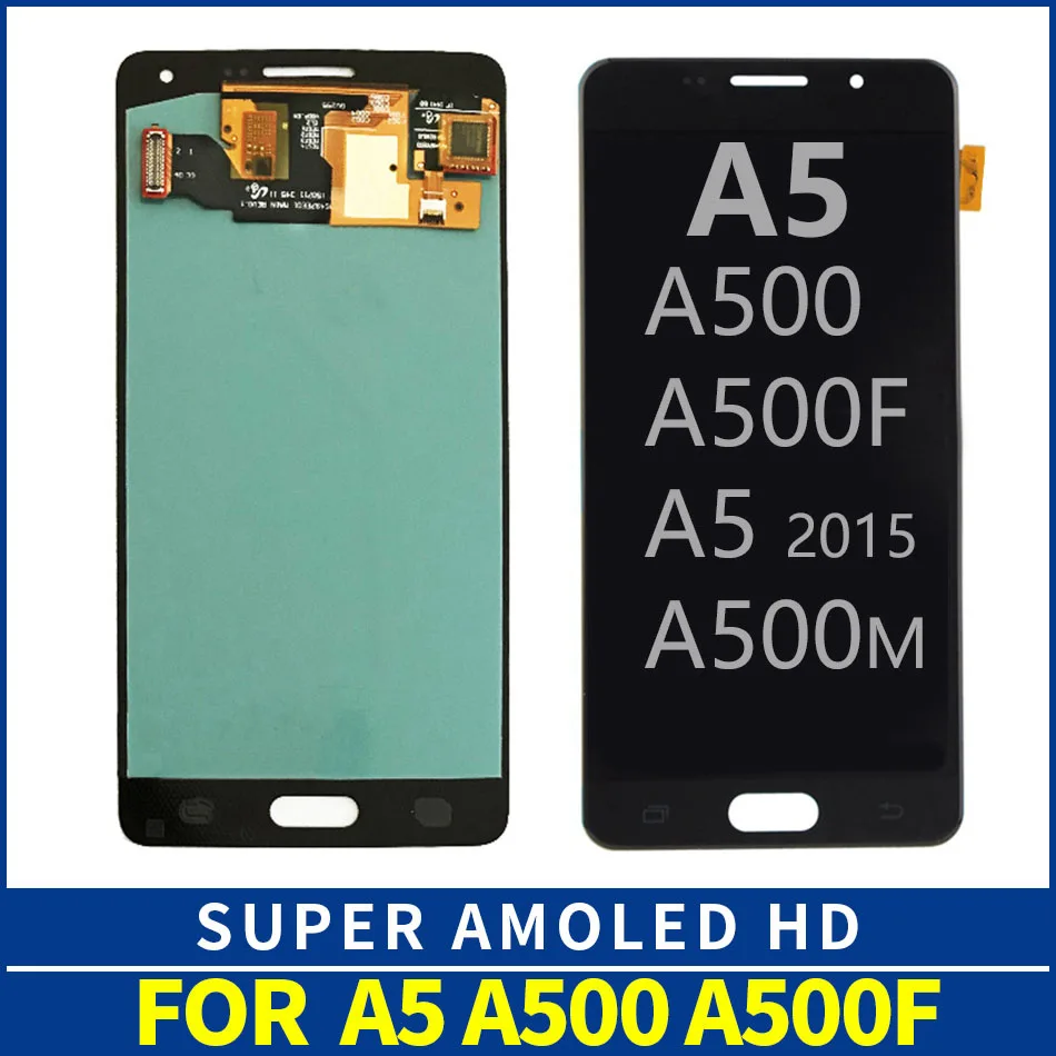 OLED LCD для SAMSUNG Galaxy A5 2015 дисплей A500FU A500 A500F A500M сенсорный экран дигитайзер Замена