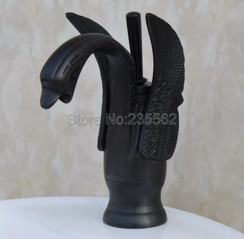

Black Oil Rubbed Bronze Carving Art Bathroom Basin Faucet Single Handle Vessel Sink Mixer Tap Lnf030