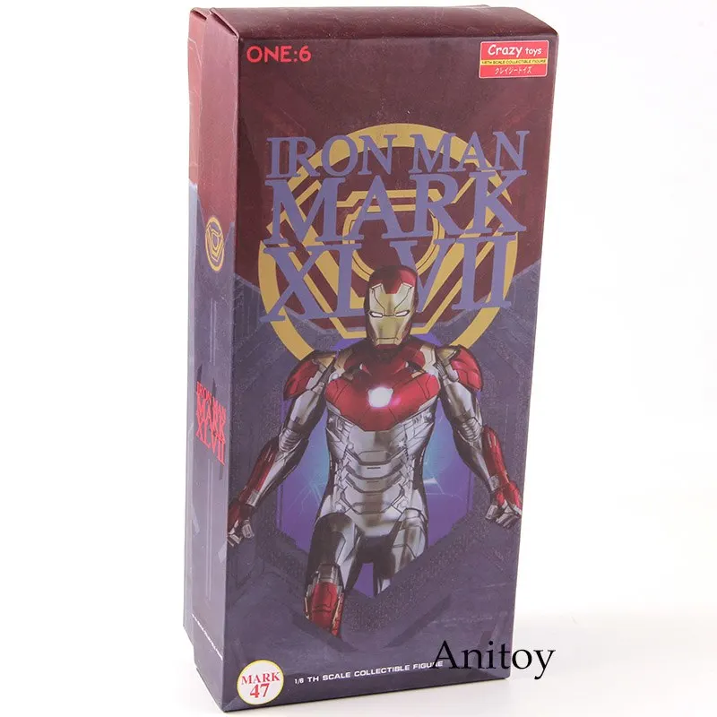 ONE: 6 Crazy Toys фигурка железного человека Mark XLVII Mark 47 1/6 TH Scale Коллекционная модель игрушки