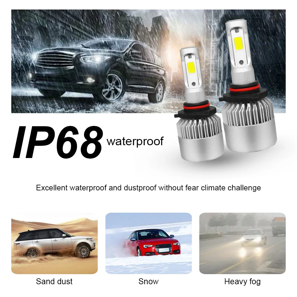Lslight светодиодный фар H7 H4 H1 H11 H3 9007 9004 H13 9005 9006 880 HB2 HB3 HB4 автомобильные лампочки Canbus