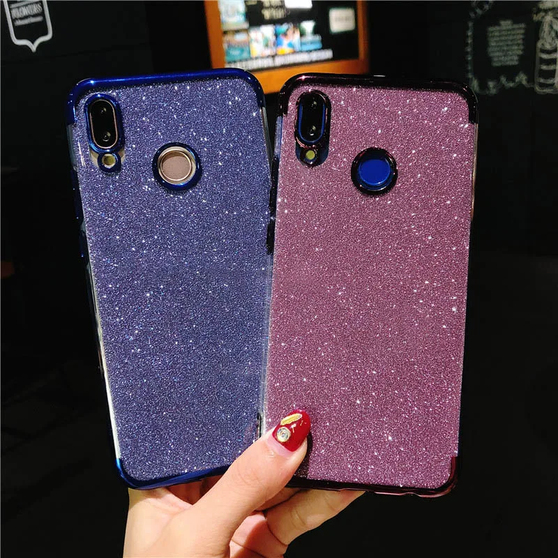 P20 Lite чехол блеск TPU для Huawei P10 P9 P8 Коврики 10 Nova 2 3 Honor 7A 7C 9 7X 8X Y6 Prime Y9 2018 силиконовый