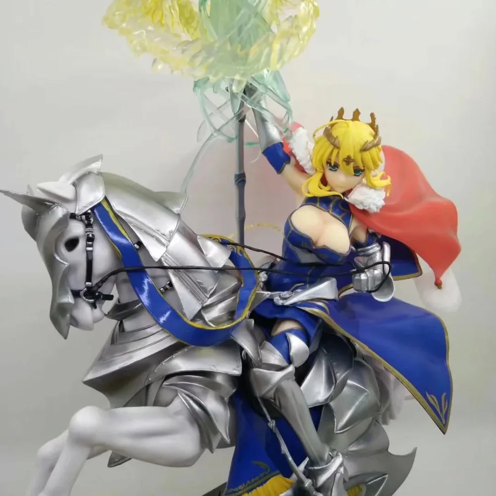 NEW hot 30-50cm Fate/stay night Saber Arutoria Pendoragon horse riding action figure Christmas gift collection toys no box