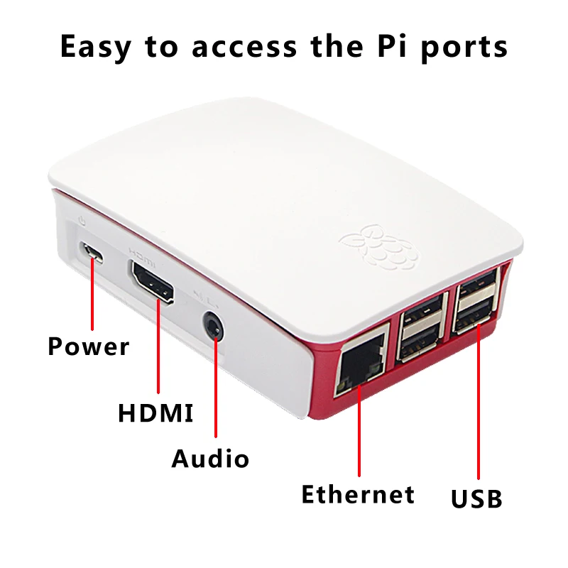 Чехол Raspberry Pi 3 ABS белый и красный пластиковый корпус для корпуса 3B + B Plus|Аксессуары