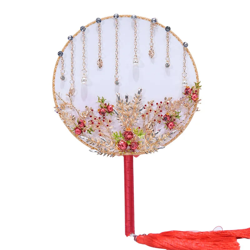 Kyunovia Pendant Fan Type Bridal Bouquet Crystal Flower Girl Bouquet Gold Bouquet Flower Girl Wand Bridesmaid Bouquet D91