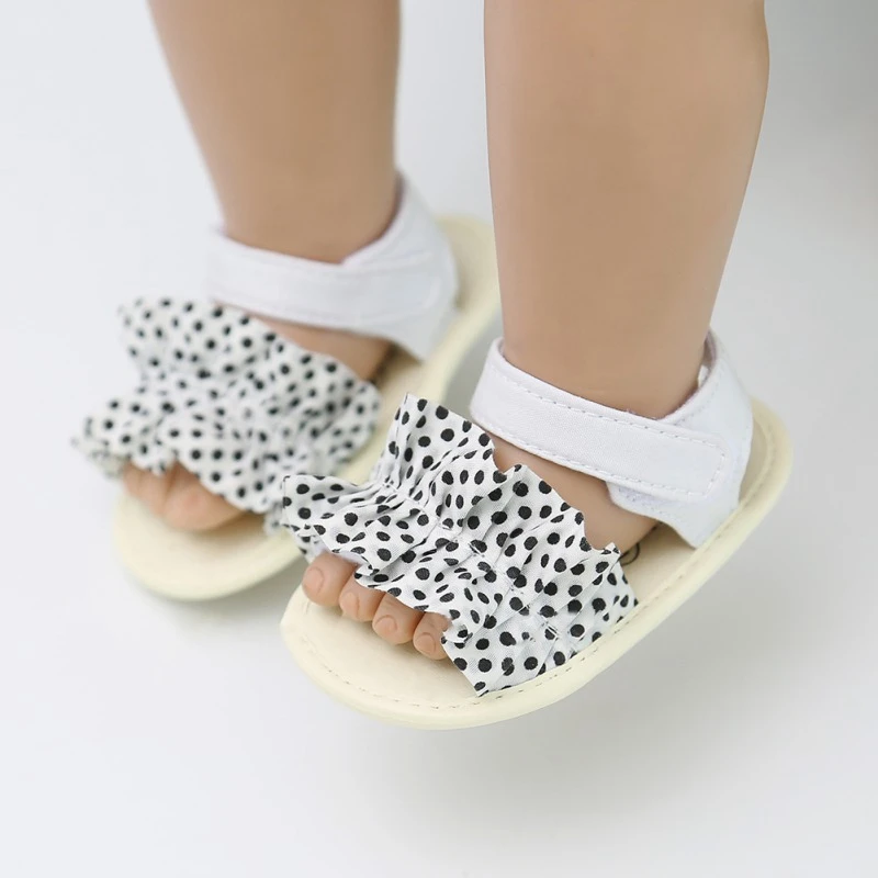 

Toddler Baby Shoes Summer plaid Breathable Princess Anti-Slip Bow Beach Sandals
