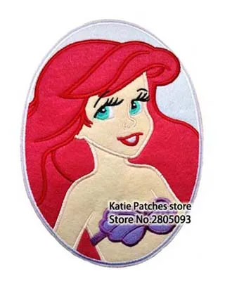 7 &quotАриэль мультфильм на вышитые патч маленькая Русалка принцесса ткань юбка