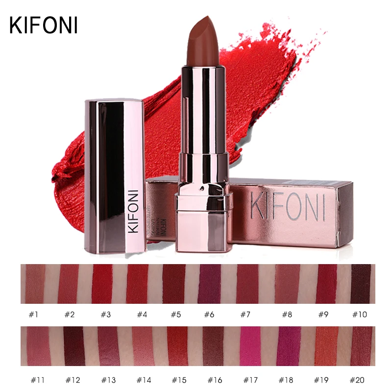 New Arrival KIFONI makeup 20 colors beauty matte lipstick long lasting tint lips cosmetics lip stick maquiagem make up red batom