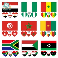new africa flag face sticker world cup egypt nigeria angola tunisia morocco sport meeting facial temporary tatoo