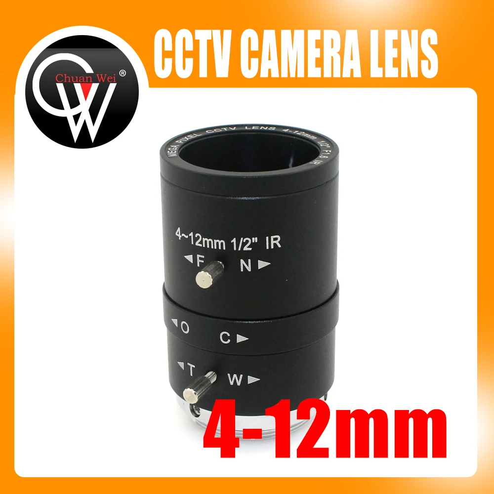 MP 4 12 мм CS Объектив 1/2 &quotIR крепление варифокальный ручной Iris CCTV объектив для
