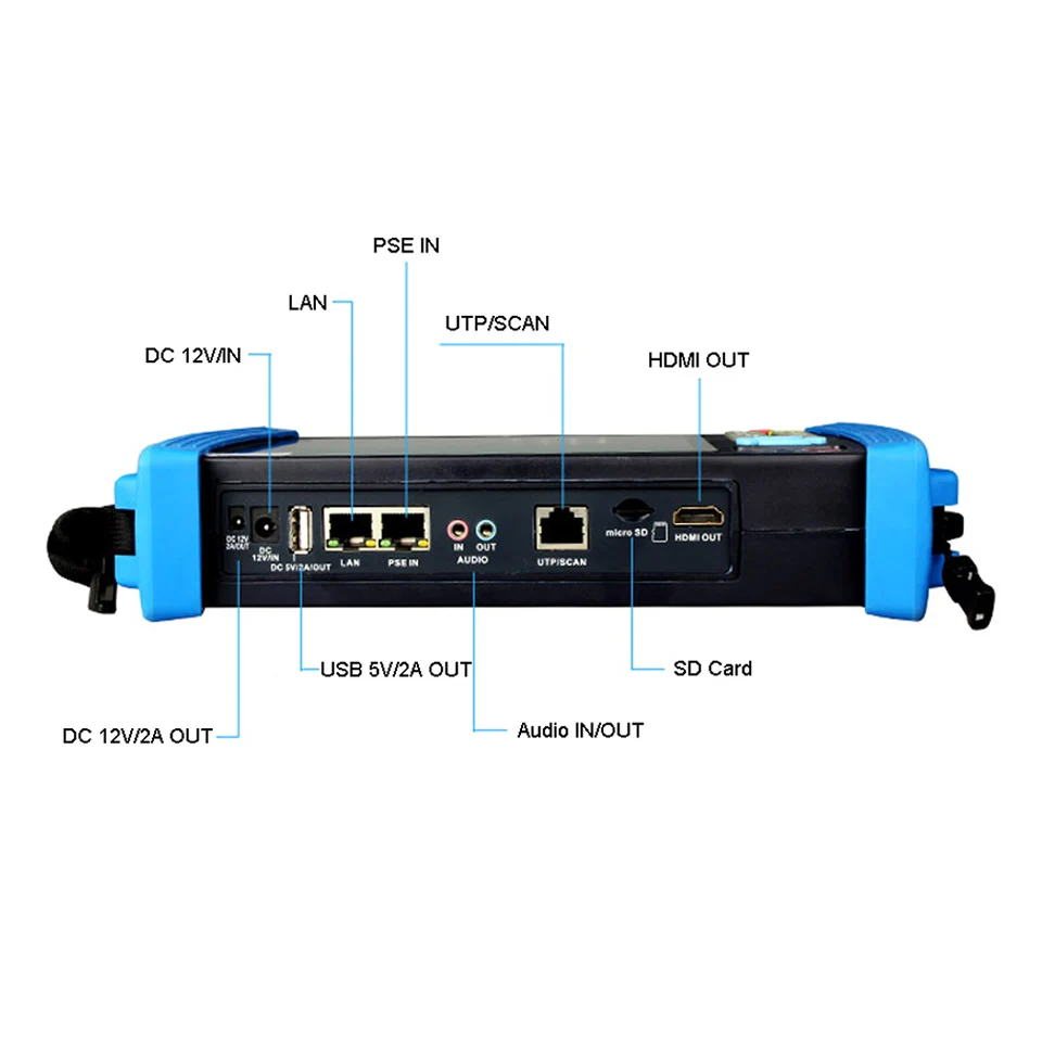 Wsdcam 8600 Серия 7 дюймов ip-камера тест er монитор CCTV Тест er Anolog тест 1080P POE ONVIF 4K H.265 HDMI In& Out RJ45 TDR