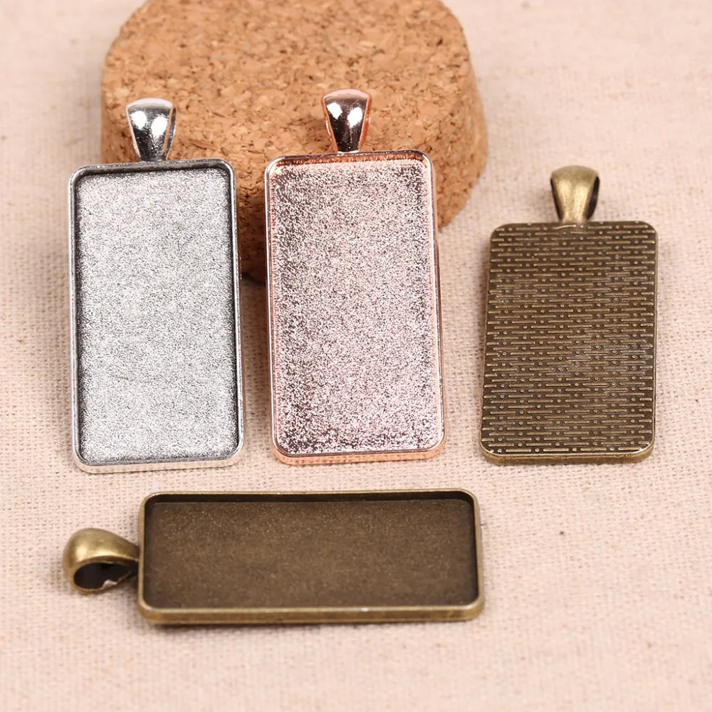 Onwear 20 шт. подходит для 19x38 мм основа кабошона rectange cameo оправа розовое