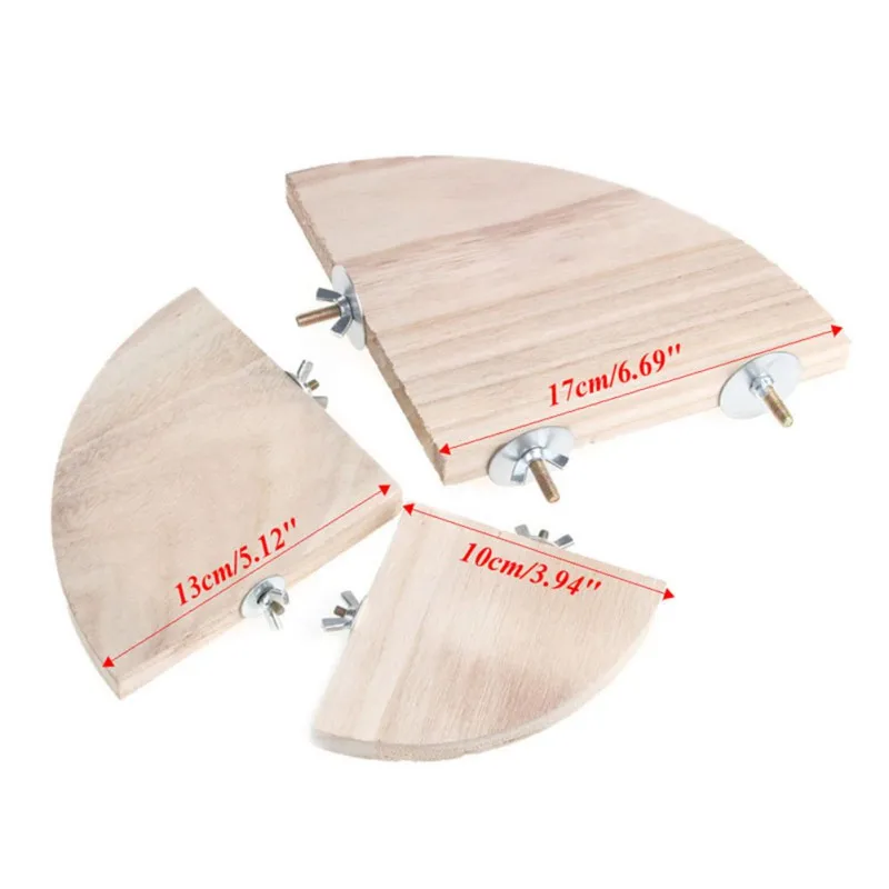 

3 Sizes Bird Parrot Wood Platform Stand Rack Toy Hamster Branch Perches For Bird Cage Toys Pet Supplies