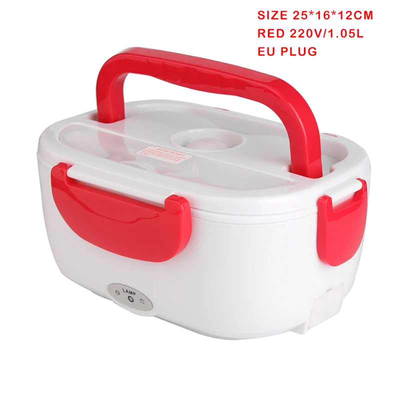 220V Red EU 220 л в 40 Вт портативный Электрический Ланч-бокс пищевой Bento Ланч-бокс нагревательный контейнер подогреватель пищи для детей EU US GB вилка - Цвет: 220V Red EU