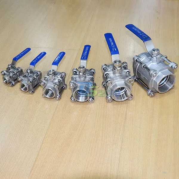 2 &quotполный порт шаровой клапан с резьбой 3 шт нержавеющая сталь 316 1000WOG |