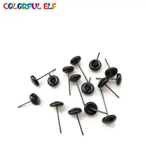 50 пар, стеклянные шпильки для игл, валяные скульптуры, валяные животные черного цвета, бесплатная доставка, 3 мм-12 мм