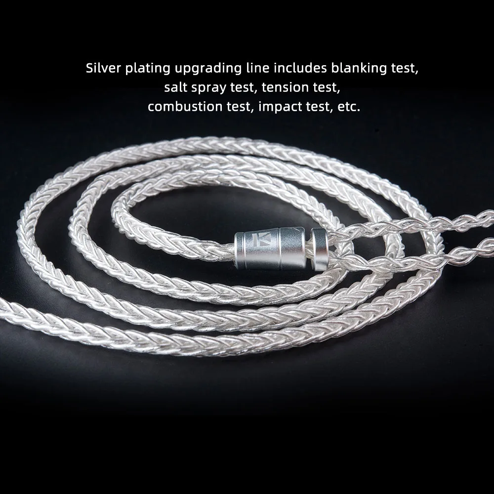 

FDBRO 2019 New Hot 8 Core Upgraded Silver Cable 2pin/MMCX/QDC With 2.5/3.5/mm Earphone Diy Cable For A10 C10 ZS10 ZST IM2 X6