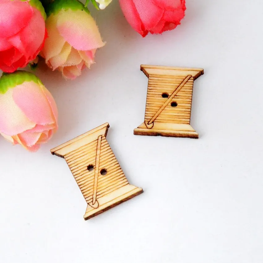 Бесплатная доставка-розничная продажа 50 шт Смешанные натуральные 2 отверстия