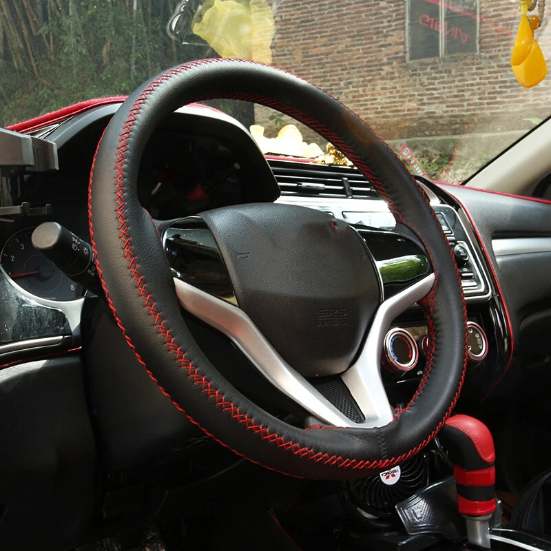 

For Honda New Fit City Jazz 2014 2015 ABS Chrome Steering Wheel Panel Cover Trim Car Styling Accessories