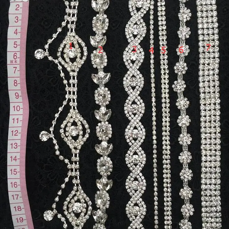 10 см в лоте Стразы Серебряная отделка Пришивные свадебные костюмы Подвеска