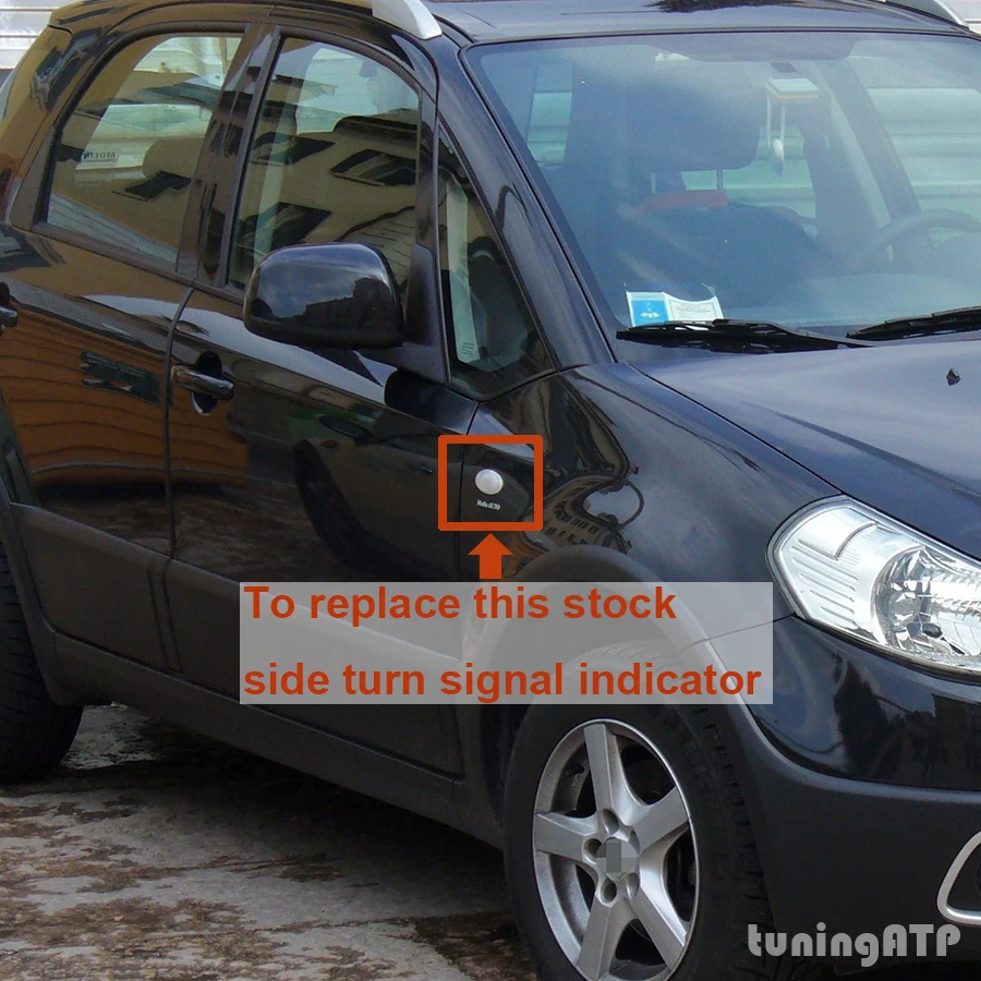 Дымчатый Динамический светодиодный боковой поворотный индикатор для FIAT Sedici