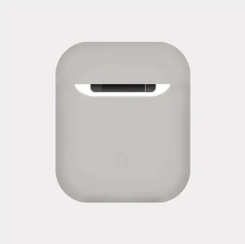 Light Gray Жидкий силиконовый чехол для наушников для AirPods 1 2nd Bluetooth, беспроводные наушники, защитный чехол для зарядки, сумка для Airpods - Цвет: Light Gray