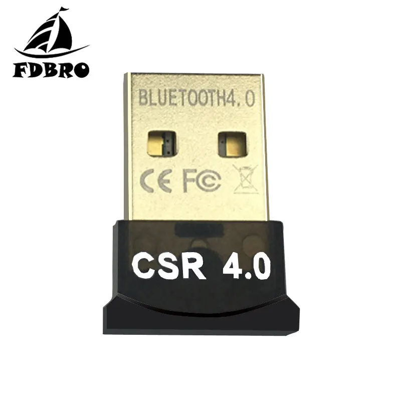 black FDBRO CSR V 4,0 ключ двойной режим беспроводной Bluetooth USB 2,0/3,0 3 Мбит/с для Windows XP Vista Win 7 мини USB Bluetooth адаптер - Цвет: black